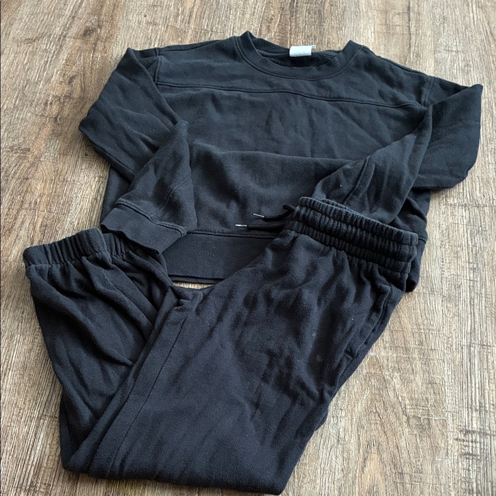Kids Black Sweatshirt and Joggers Set